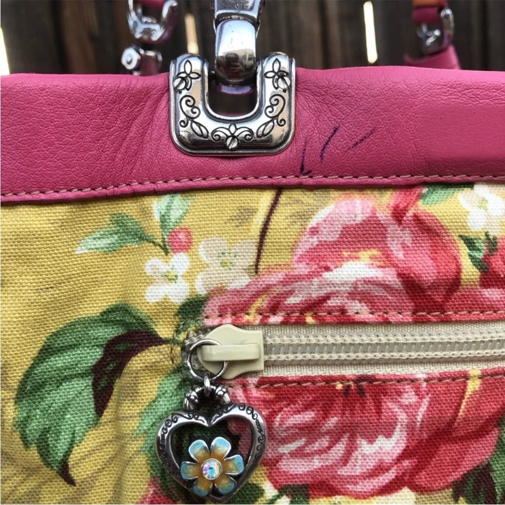 Brighton Jodie Pink Heart Leather Mini Handbag - reversible - Picture 13 of 13